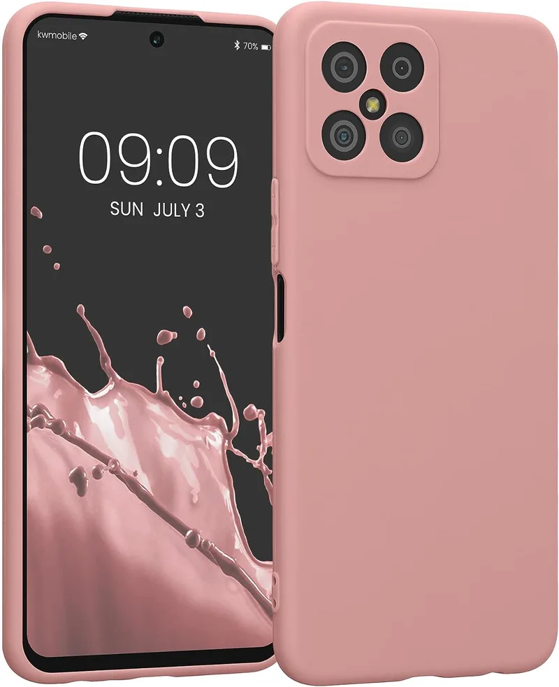 KWmobile Θήκη Σιλικόνης Honor X8 4G με Πλαίσιο Κάμερας - Winter Rose (58396.193)