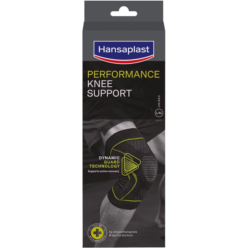 Hansaplast Performance Knee Support Επιγονατίδα Υψηλής Στήριξης που Διευκολύνει την Ταχύτερη Αποκατάσταση 1 Τεμάχιο - L/XL
