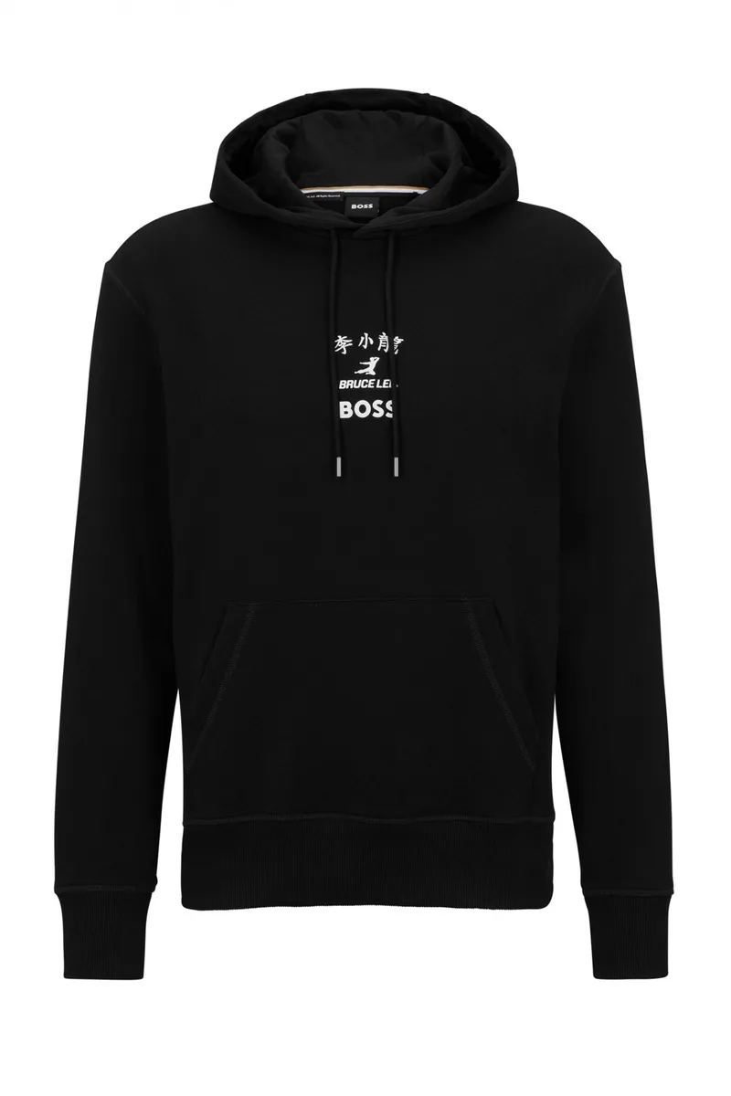 BOSS ΦΟΥΤΕΡ HOODIE W_LEE ΜΑΥΡΟ