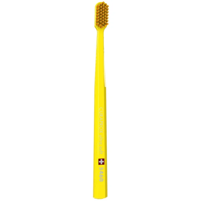 Curaprox CS 5460 Ultra Soft Οδοντόβουρτσα με Εξαιρετικά Απαλές & Ανθεκτικές Τρίχες Curen για Αποτελεσματικό Καθαρισμό 1 Τεμάχιο - Κίτρινο/ Πορτοκαλί