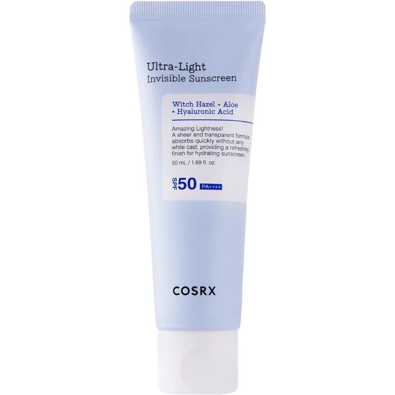 COSRX Ultra Light Invisible Sunscreen Spf50+ Λεπτόρρευστο Ενυδατικό Αντηλιακό Προσώπου Πολύ Υψηλής Προστασίας 50ml