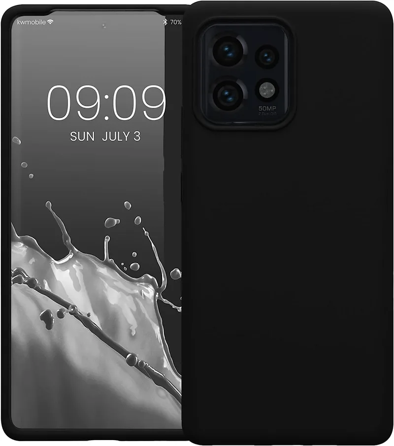 KWmobile Soft Flexible Rubber Cover - Θήκη Σιλικόνης Motorola Edge 40 Pro / Edge Plus 2023 - Black (61344.01)