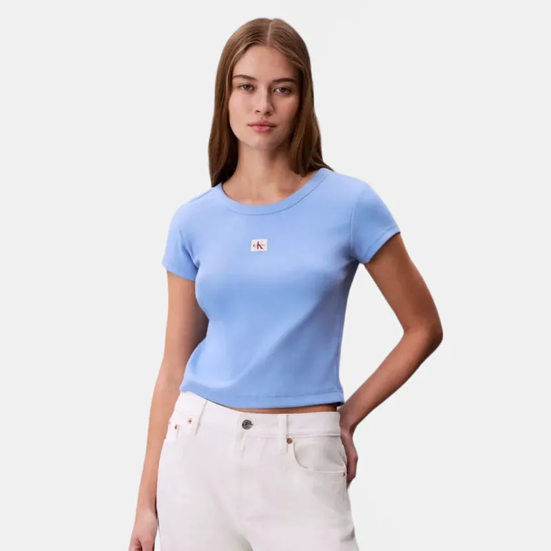 Calvin Klein A- Woven Label 2X2 Rib Baby Γυναικείο T-Shirt (9000271144_93519)