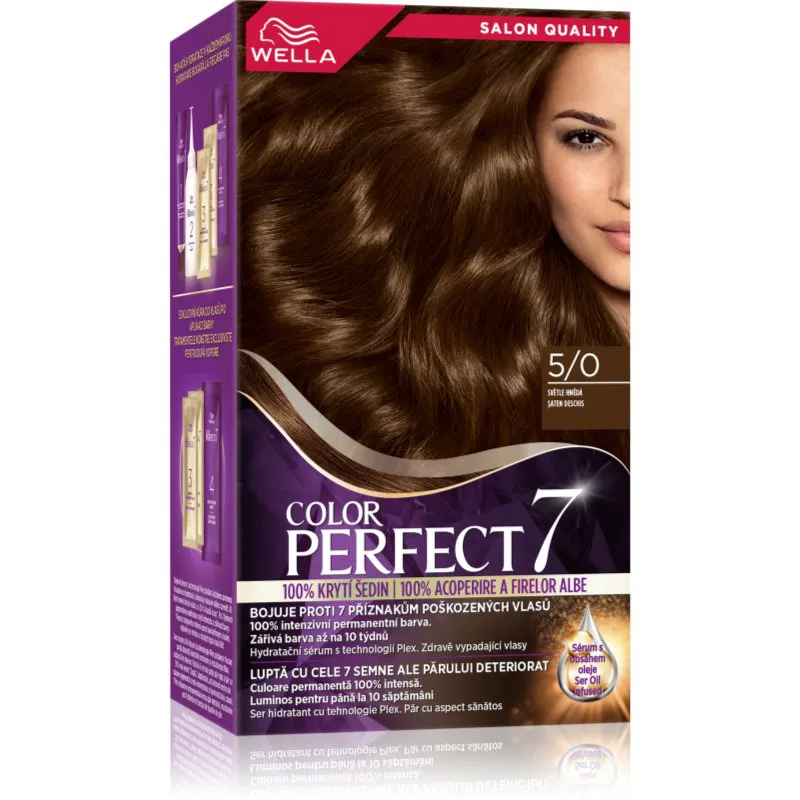 Wella Color Perfect βαφή μαλλιών απόχρωση 5/0 Light Brown 1 τμχ