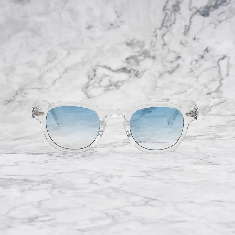 JOHNNY CLEAR Gradient Sunglasses | Clear | Gradient Blue Shades | Explicit Poets Sunglasses