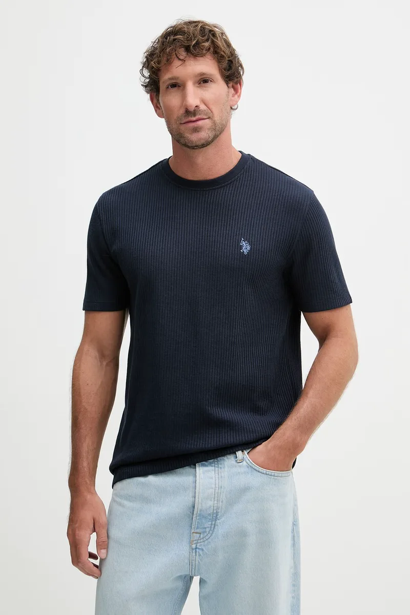 U.S. Polo Assn. t-shirt ανδρικό βαμβακερό RIB TEXTURE