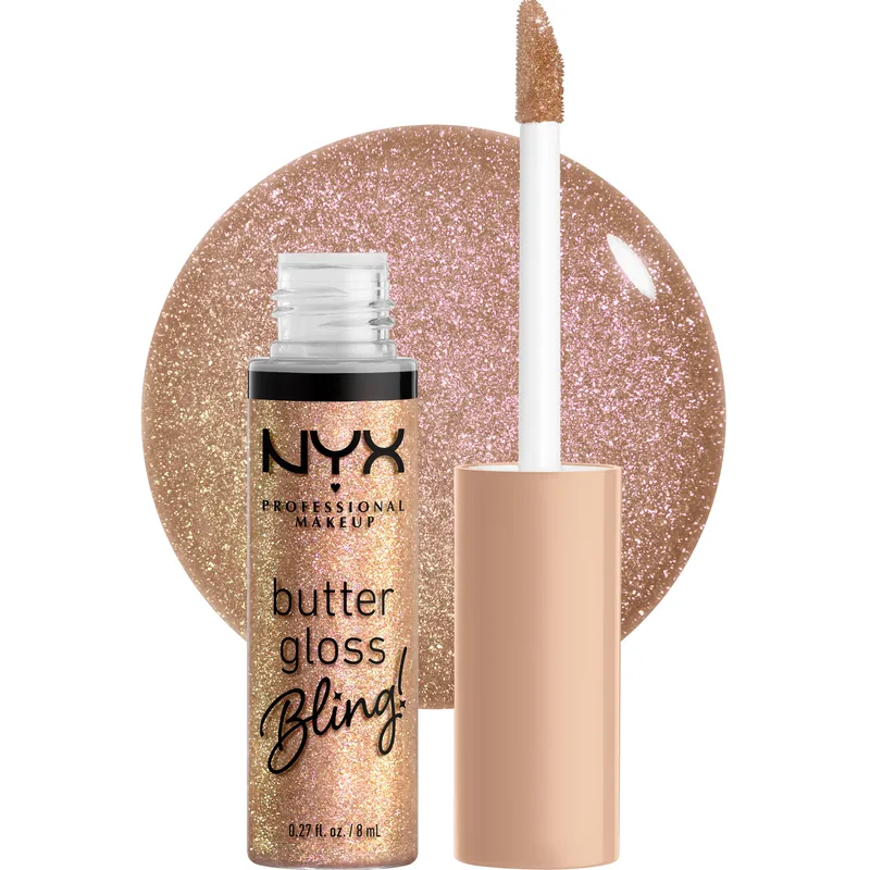 Nyx Professional Makeup Butter Gloss Bling! Απαλό & Μεταξένιο Lip Gloss για Λαμπερά Χείλη 8ml - 01 Bring the Bling