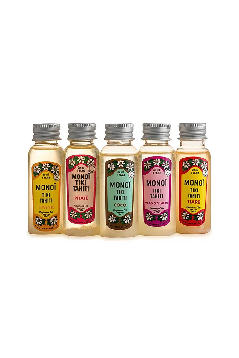 Monoi Tiki Discovery pack Hydrating Monoi με 5 πολυχρηστικά λάδια για πρόσωπο, σώμα και μαλλιά 30 ml Gift Set - MT-TM30