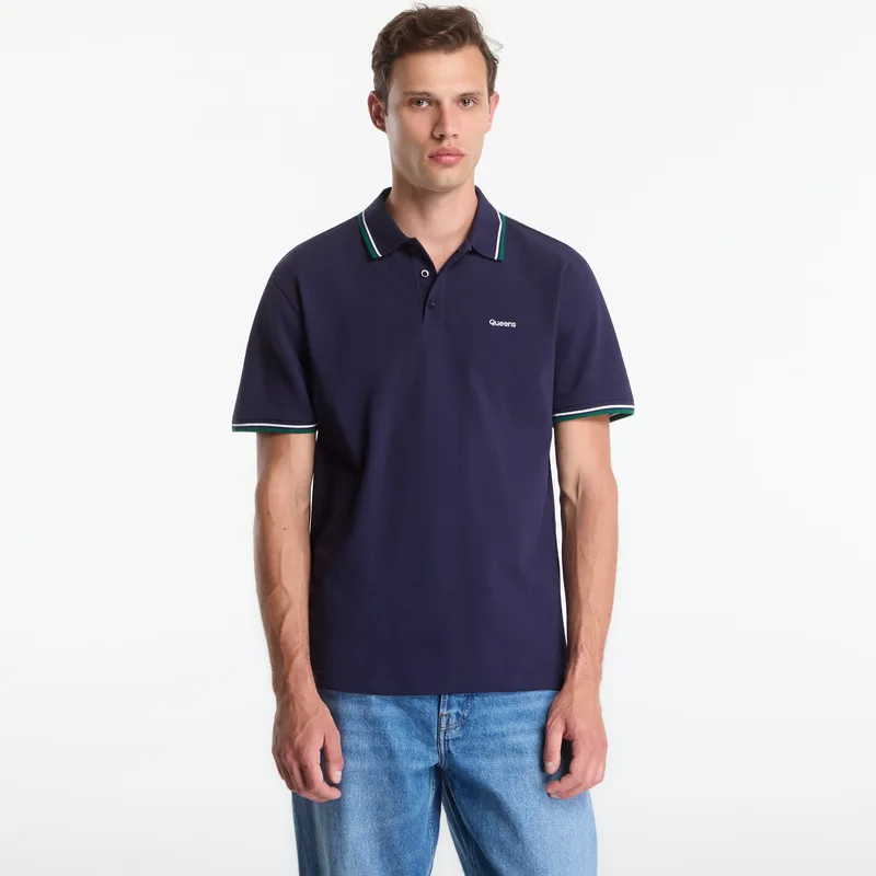 T-shirt Queens Men's Polo Tee Navy M