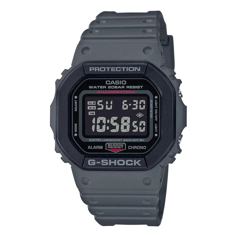 CASIO G-SHOCK Grey Rubber Strap DW-5610SU-8ER
