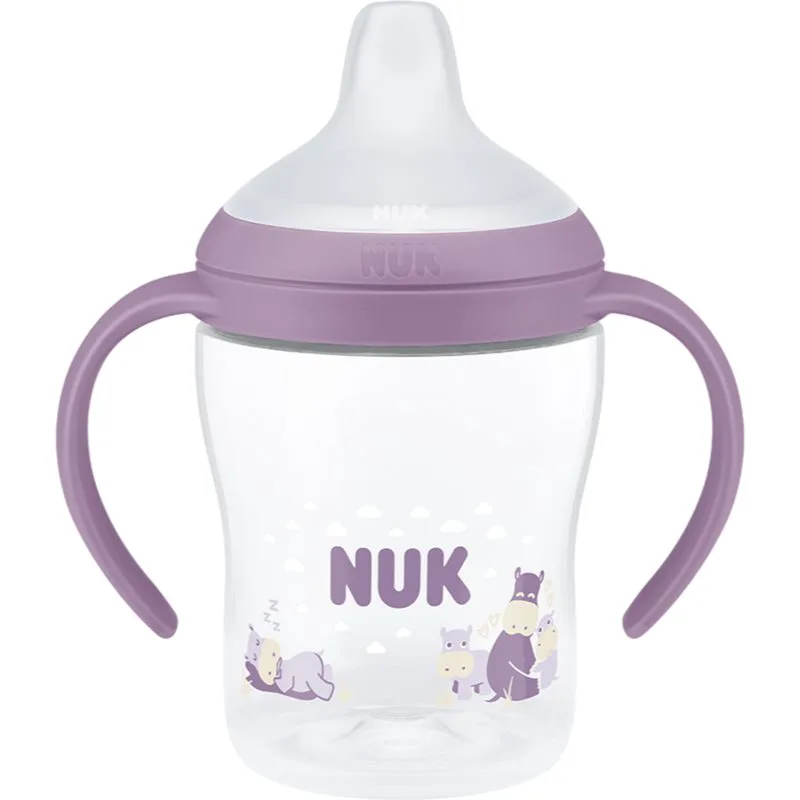 NUK Perfect Match Hippo εκπαιδευτικό μπιμπερό με έλεγχο της θερμοκρασίας 6m+ 150 ml