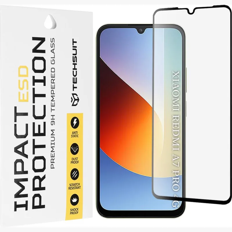 Tempered Glass Xiaomi Redmi A7 Pro 4G Techsuit ESD Glass Full Face Αντιχαρακτικό Γυαλί Προστασίας Οθόνης - Black (5949419367241)