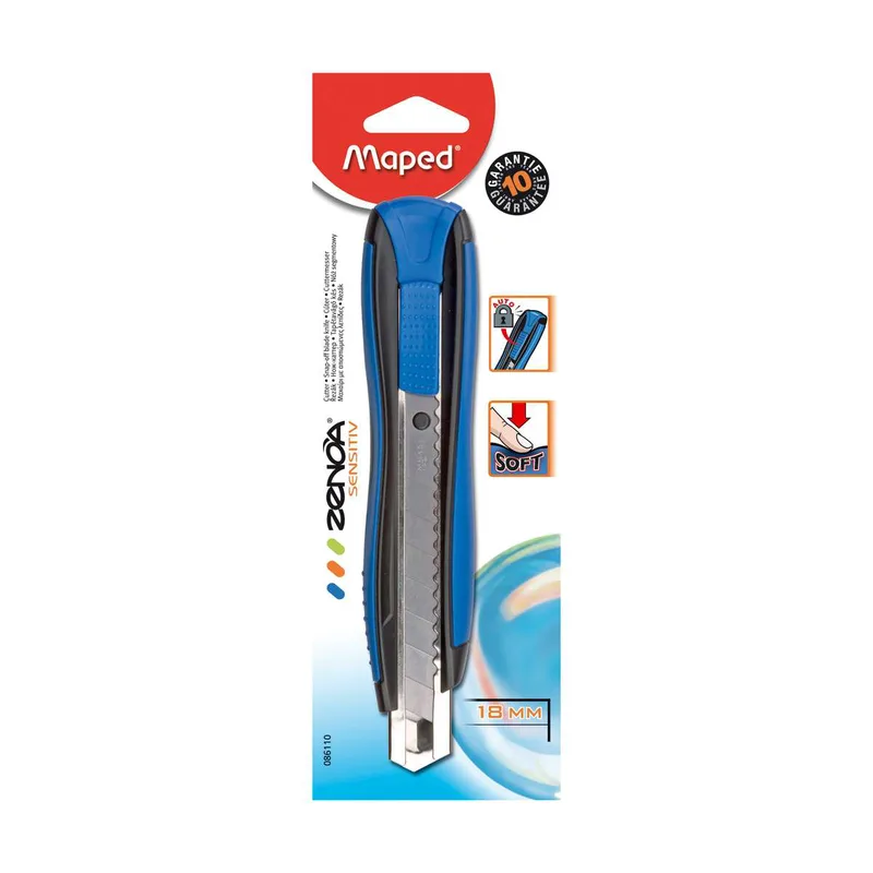 086110 Κοπίδι Maped Zenoa Sensitiv Πλαστικό με Λάμα 18mm σε Blister