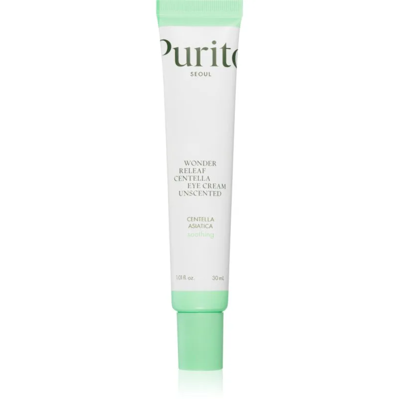 Purito Wonder Releaf Centella Eye Cream Unscented ελαφριά κρέμα ματιών για την αντιμετώπιση του πρηξίματος και των μαύρων κύκλων 30 ml