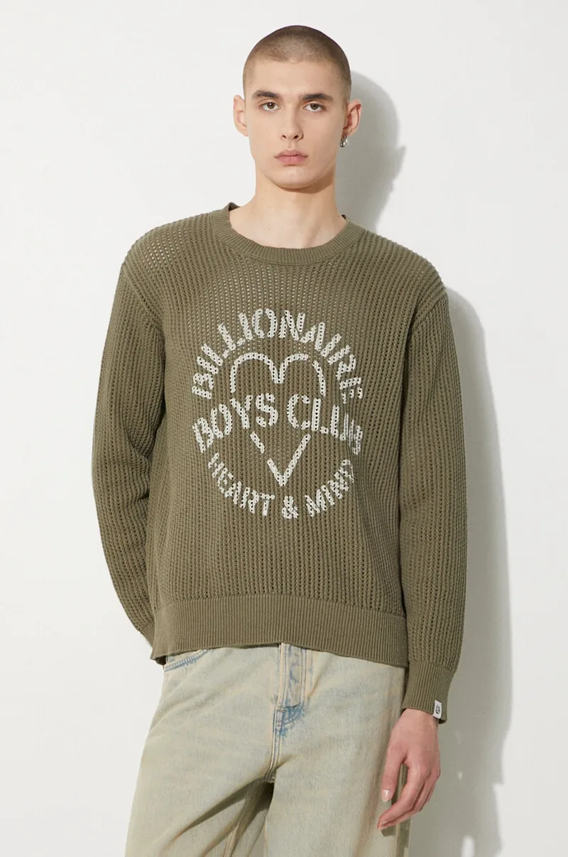 Βαμβακερό πουλόβερ Billionaire Boys Club Heart & Mind Stencil Logo Jumper