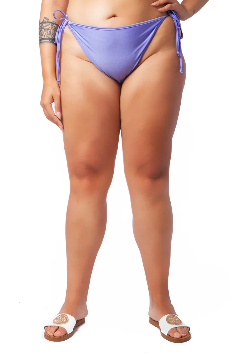 Bikini-slip με κορδόνι στο πλάι σε λιλά χρώμα
