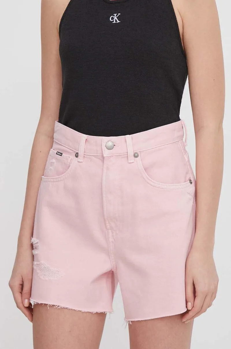 Τζιν σορτς Pepe Jeans A-LINE SHORT UHW CLR