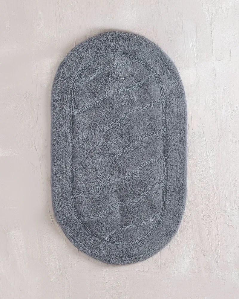 Πατακι μπανιου (50χ80) oval dark grey, rythmos home