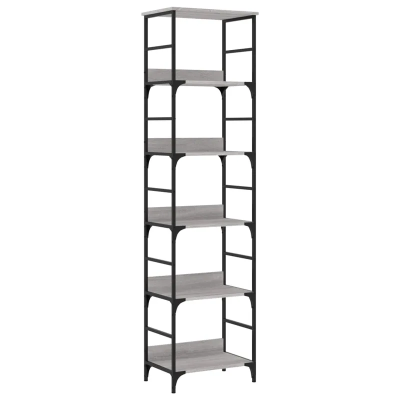 vidaXL Βιβλιοθήκη Γκρι Sonoma 50x33x188,5 εκ. Επεξεργασμένο Ξύλο