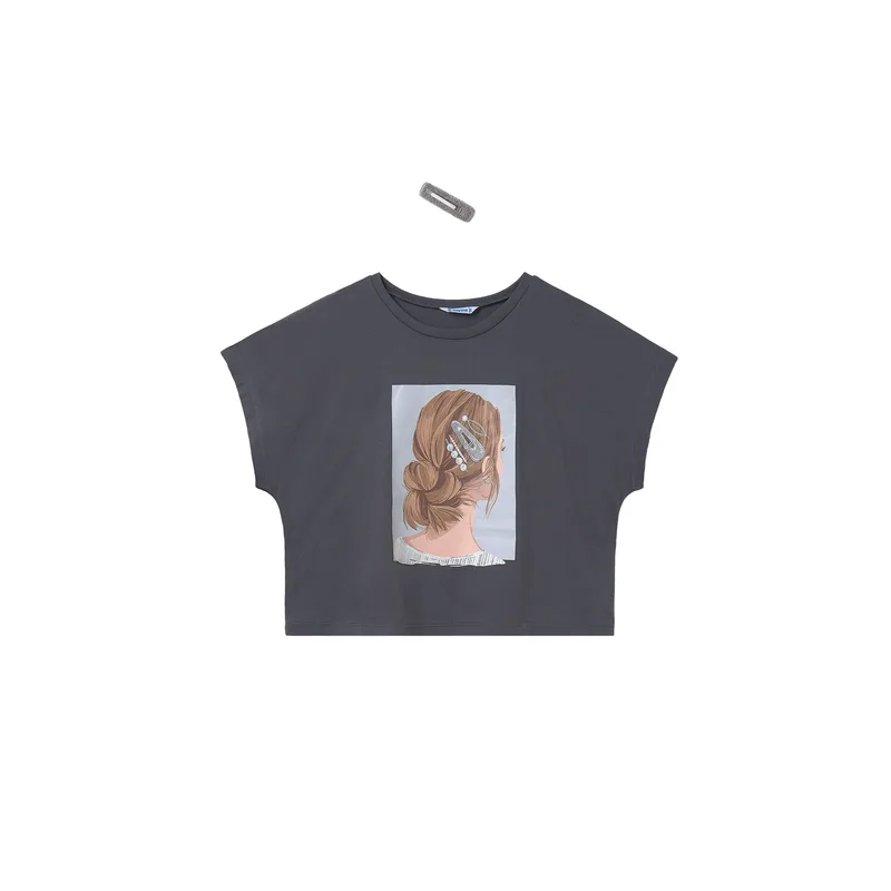 Mayoral T-Shirt 6021 Γκρι Relaxed Fit
