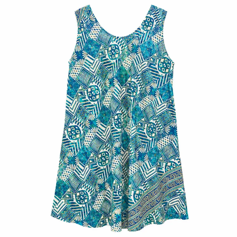 Plus Size Midi Φόρεμα με Γεωμετρικό Μοτίβο Βεραμάν 27359