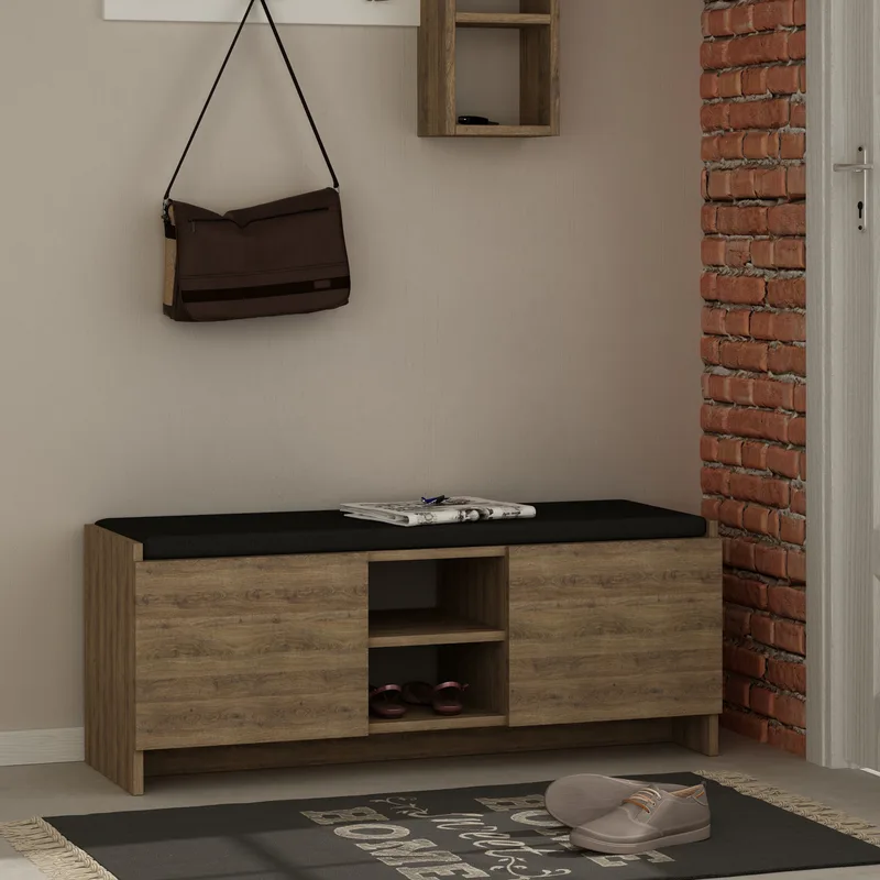 Παπουτσοθήκη Zulla - Dark Oak 776Hms3905 (110x43x37)