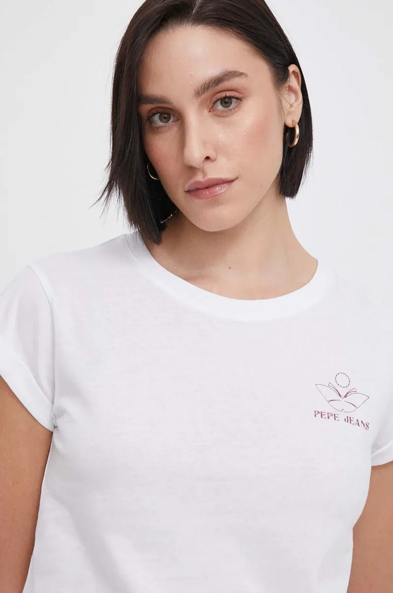 Βαμβακερό μπλουζάκι Pepe Jeans KAYLA