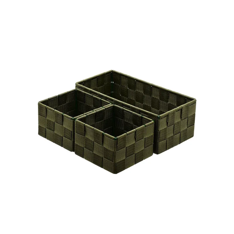 Estia Καλάθια Οργάνωσης Olive Series 26X13X9Cm Λαδι 3 Τεμ.