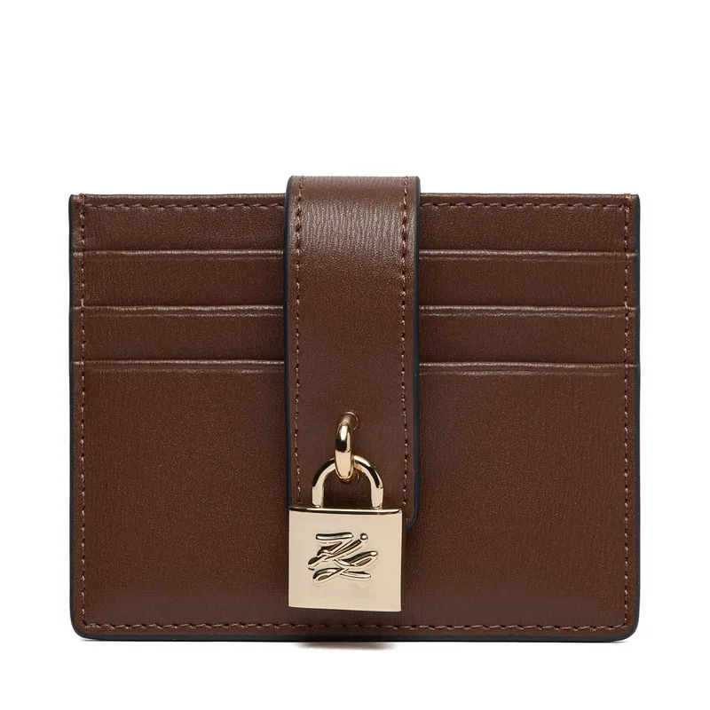 Θήκη πιστωτικών καρτών KARL LAGERFELD B1W32025 Καφέ