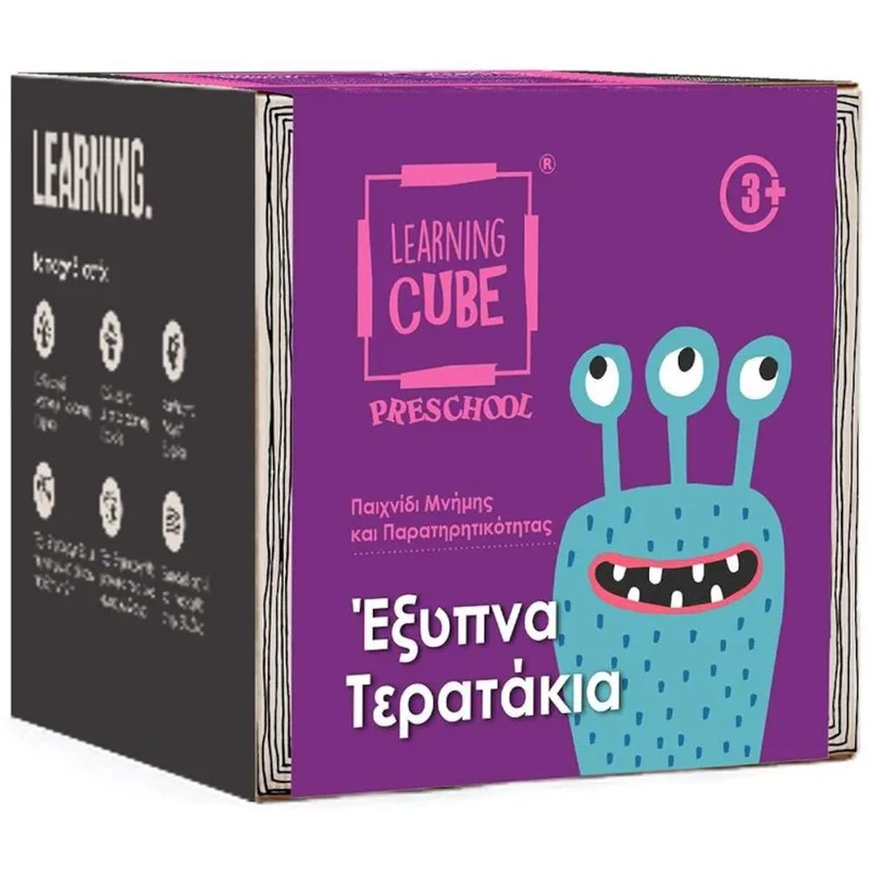 Ktoyz Επιτραπέζιο Παιχνίδι με Κάρτες Learning Cube Memo Έξυπνα Τερατάκια LC-07