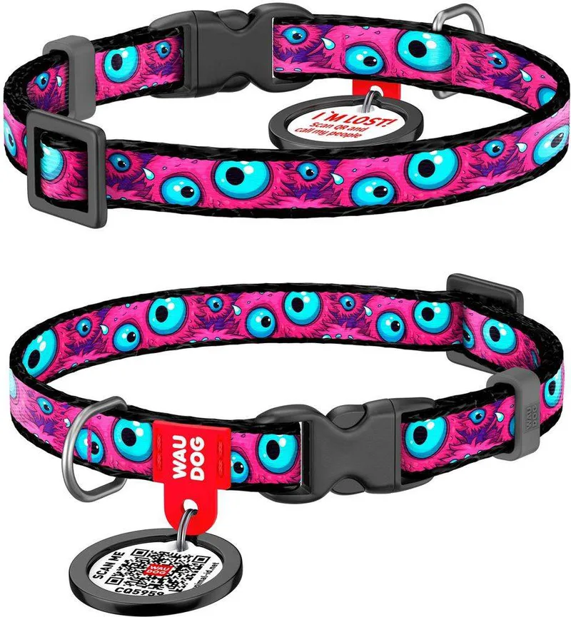 ΠΕΡΙΛΑΙΜΙΟ WAUDOG MONSTER EYE PLASTIC FASTEX L (25MM / 33-49CM)