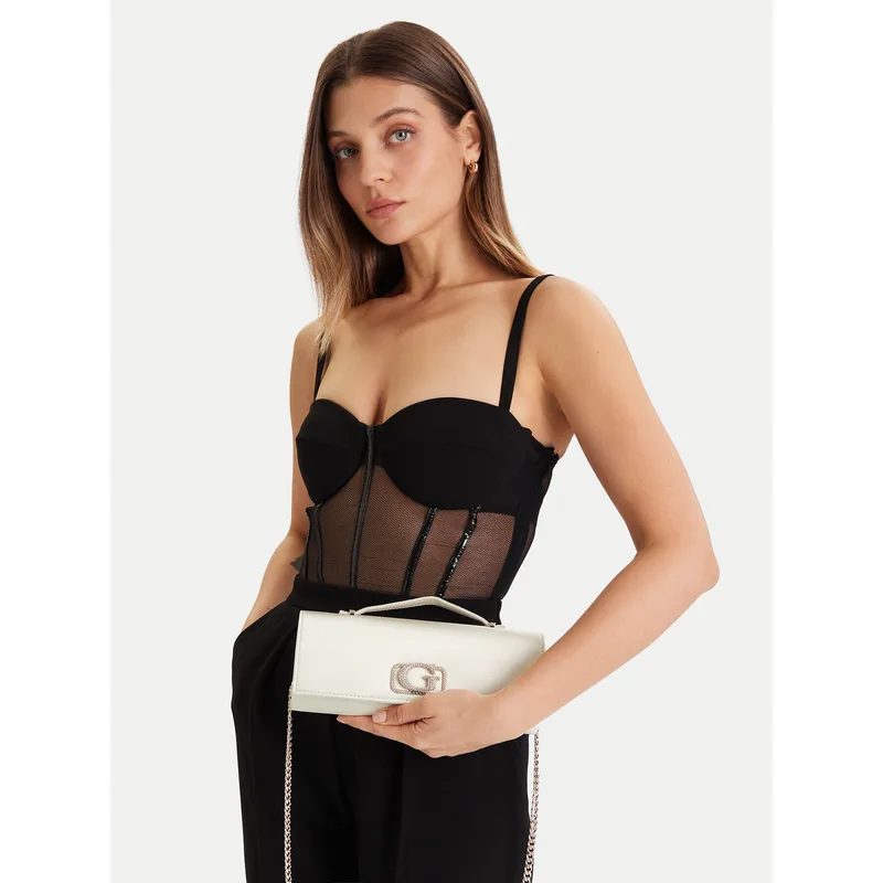 Τσάντα Guess Zalina Mini HWSG93 50720 Εκρού