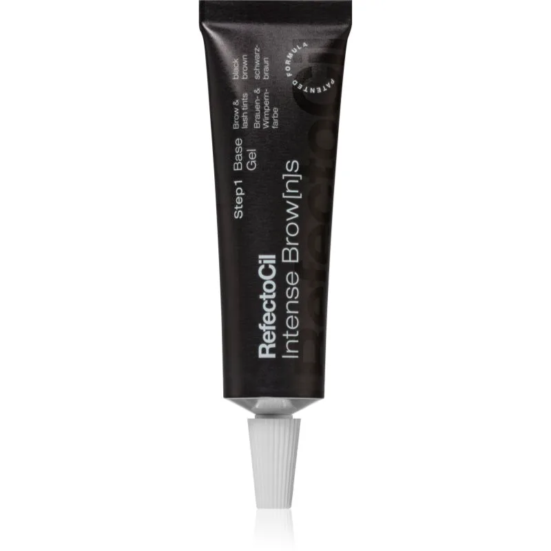 RefectoCil Intense Brow[n]s Base Gel βαφή για φρύδια και βλεφαρίδες με υφή τζέλ απόχρωση Black Brown 15 μλ