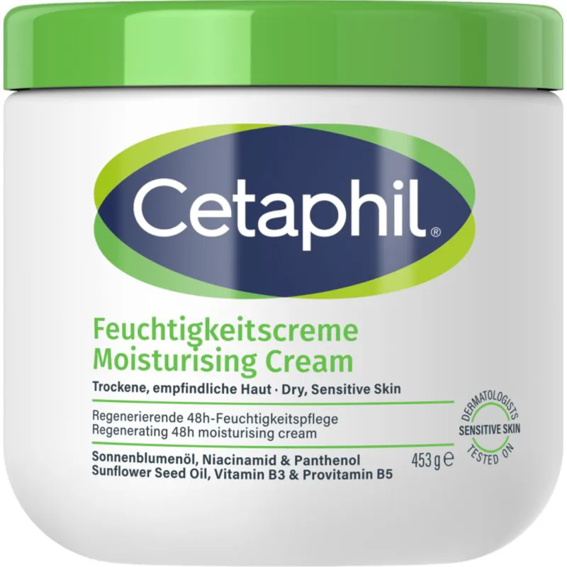 Cetaphil Moisturizing Cream ενυδατική κρέμα για ξηρό και ευαίαισθητο δέρμα 453 γρ
