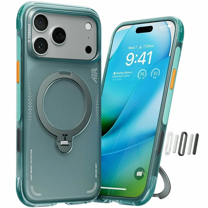 Θήκη Torras Ostand Spin Air MagSafe Kickstand Glacier Sprint iPhone 17 Pro