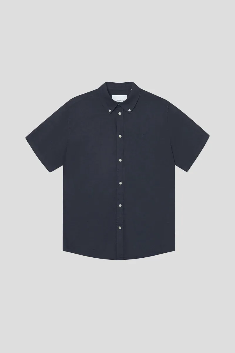 LES DEUX Ανδρικό Μπλε Kris Linen SS Shirt
