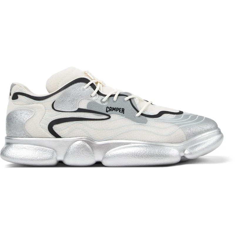 CAMPER Karst - Sneakers Για Ανδρικα - Λευκό,Γκρι,Μαύρο, Μέγεθος 42, Cotton fabric