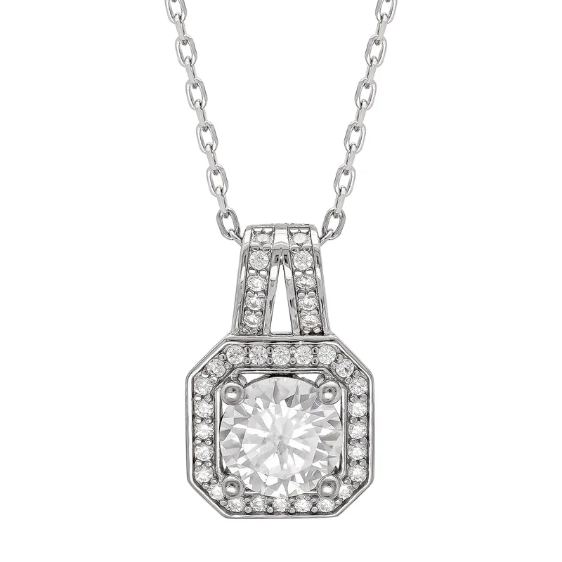 Koλιέ με Moissanite Diamonds από Ασήμι KL3814