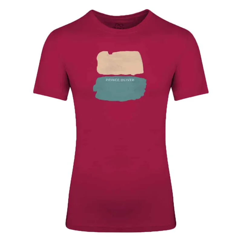 Prince Oliver T-Shirt Φούξια Round Neck 100% Cotton (Modern Fit)