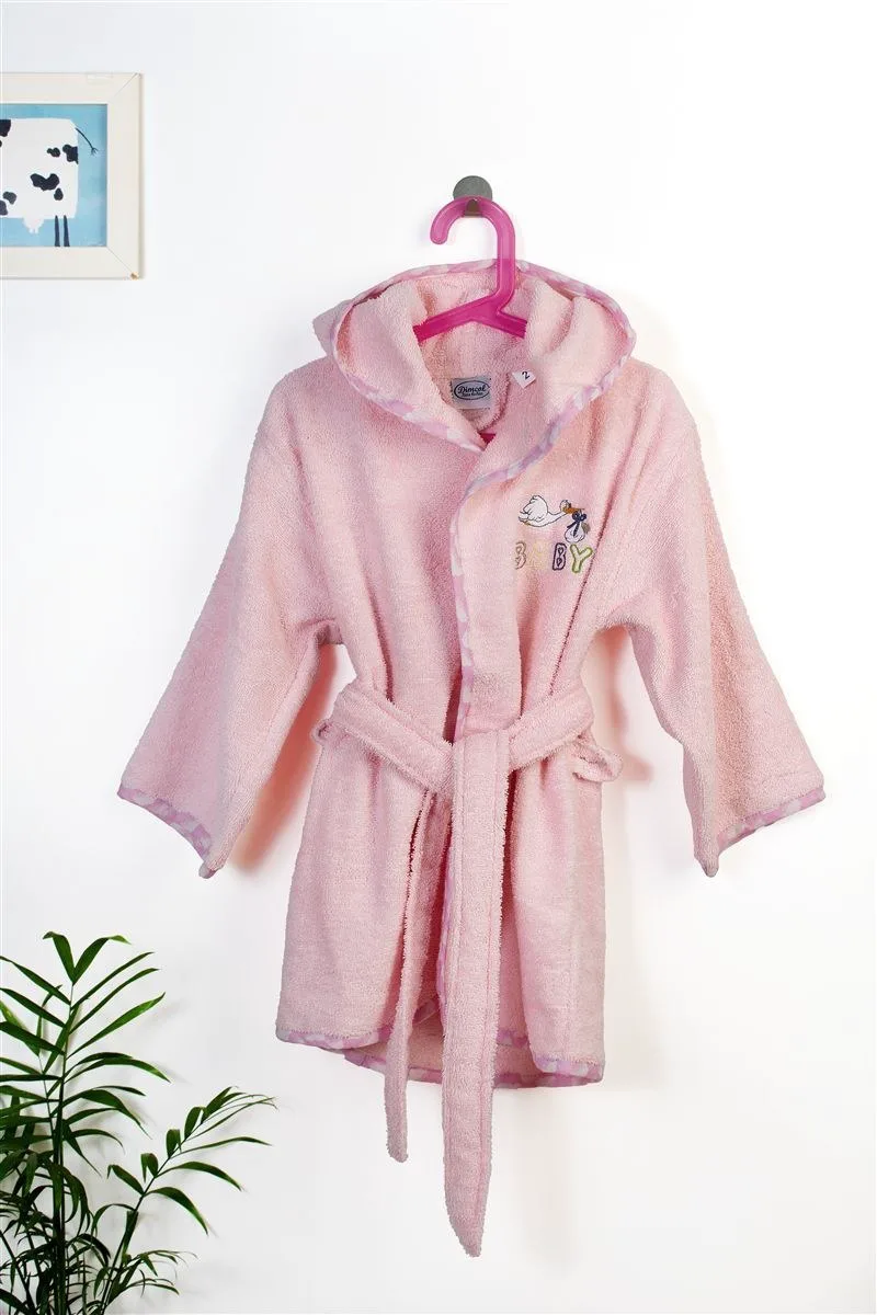 Μπουρνούζι Με Κέντημα Dimcol Stork 192 Size: 04 Ροζ