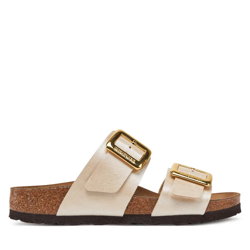 Παντόφλες Birkenstock Sydney Cushion Buckle 1029492 Εκρού