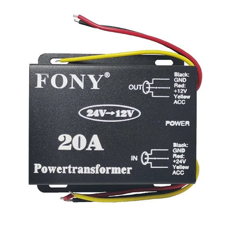 Μετασχηματιστής Αυτοκινήτου από 24V σε 12V FONY FO-20A