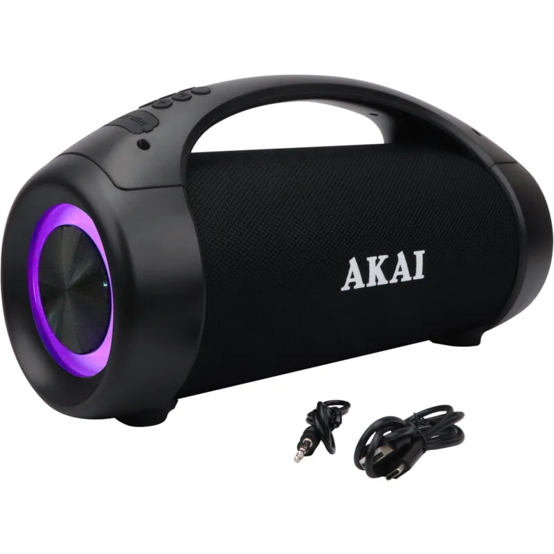 Φορητό Ηχείο Bluetooth Αδιάβροχο Με TWS USB LED Aux-In Και Hands Free 50W AKAI ABTS-55