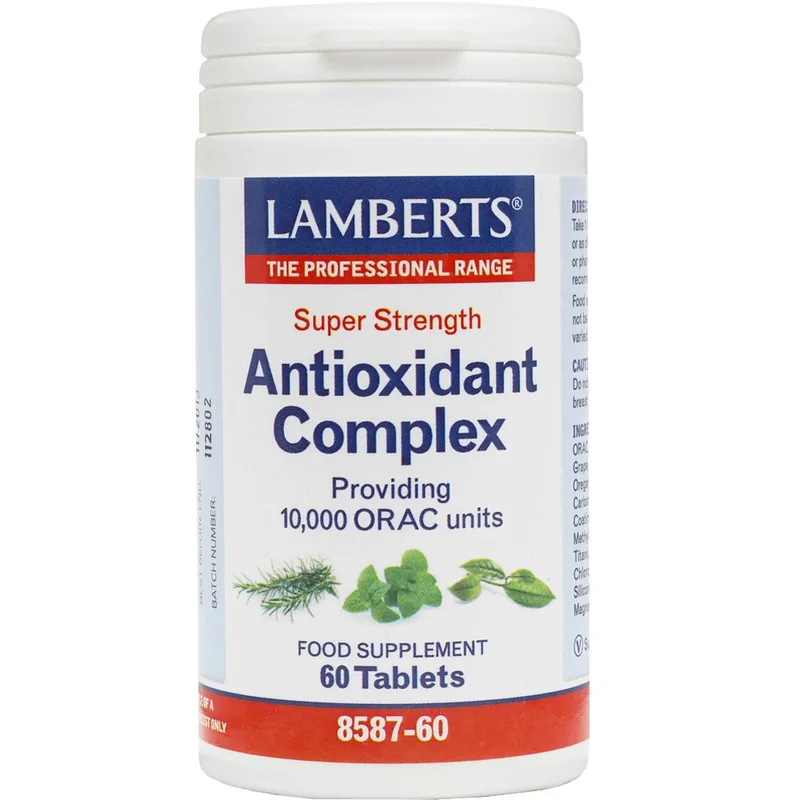 Lamberts Super Strength Antioxidant Complex Συμπλήρωμα Διατροφής Συμπλέγματος Φυτικών Αντιοξειδωτικών Υψηλής Ισχύος 60tabs