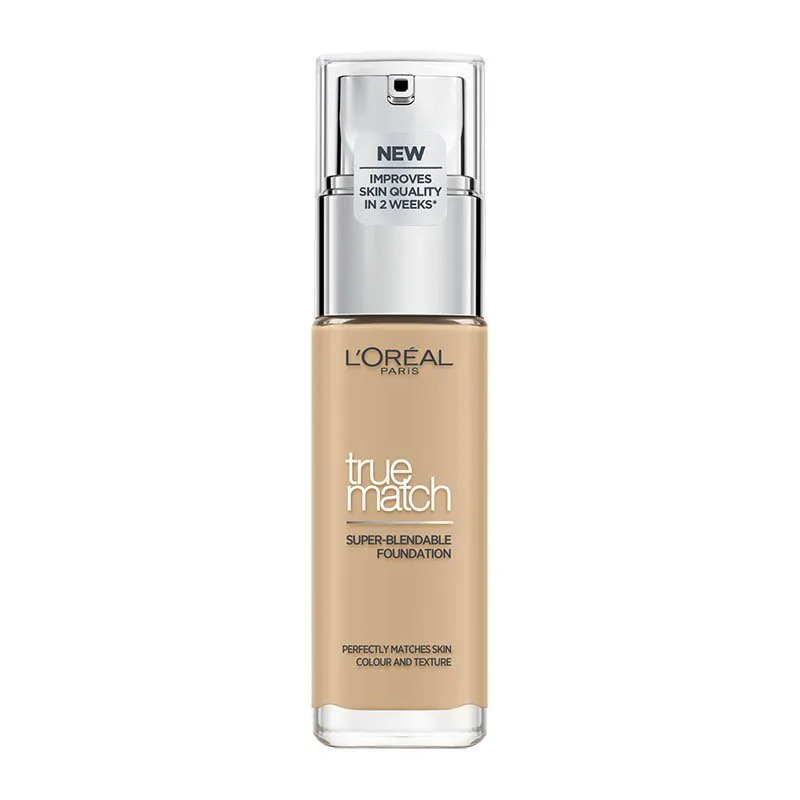 L'Oreal Paris True Match Foundation 30ml Υγρό Make up που Καλύπτει τις Ατέλειες, Περιποιείται & Φροντίζει την Επιδερμίδα - 3N Creamy Μπεζ