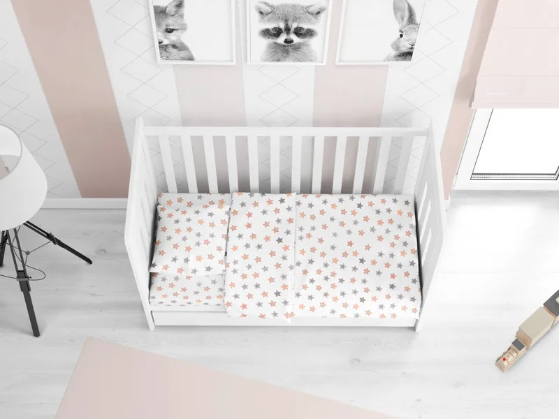 ΣΕΝΤΟΝΙΑ ΕΜΠΡΙΜΕ ΣΕΤ 3 τεμ bebe Star 103 120Χ160 Grey Cotton 100%