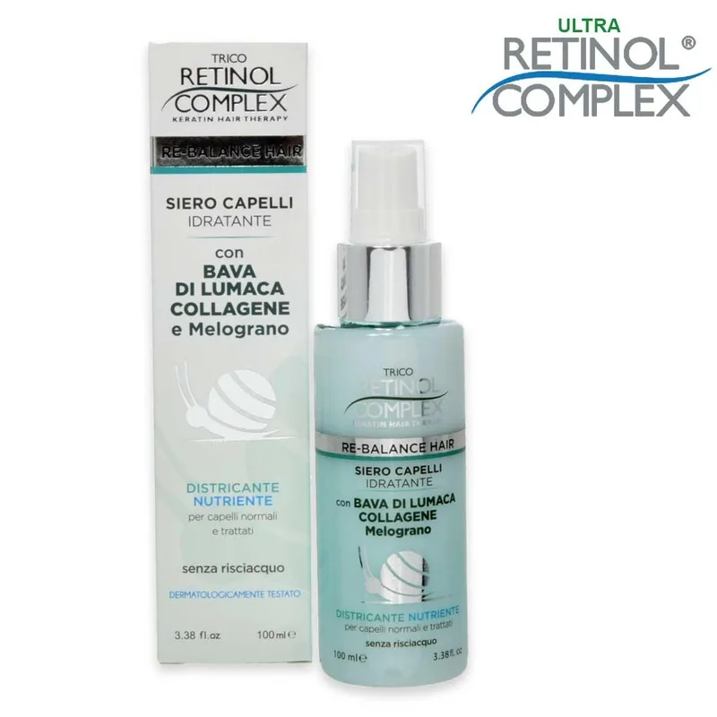 Keratin complex hydrating hair serum 100 ml snail slime collagen & pomegranate