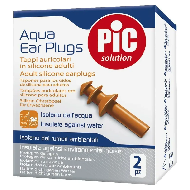Pic Solution Aqua Ear Plugs for Adult Πορτοκαλί Ωτοασπίδες Σιλικόνης Ενηλίκων Ειδικά για Θαλάσσια Σπορ 2 Τεμάχια