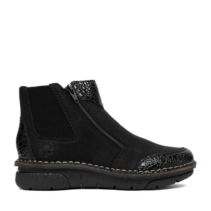 Μποτάκια Rieker 73355-00 Μαύρο