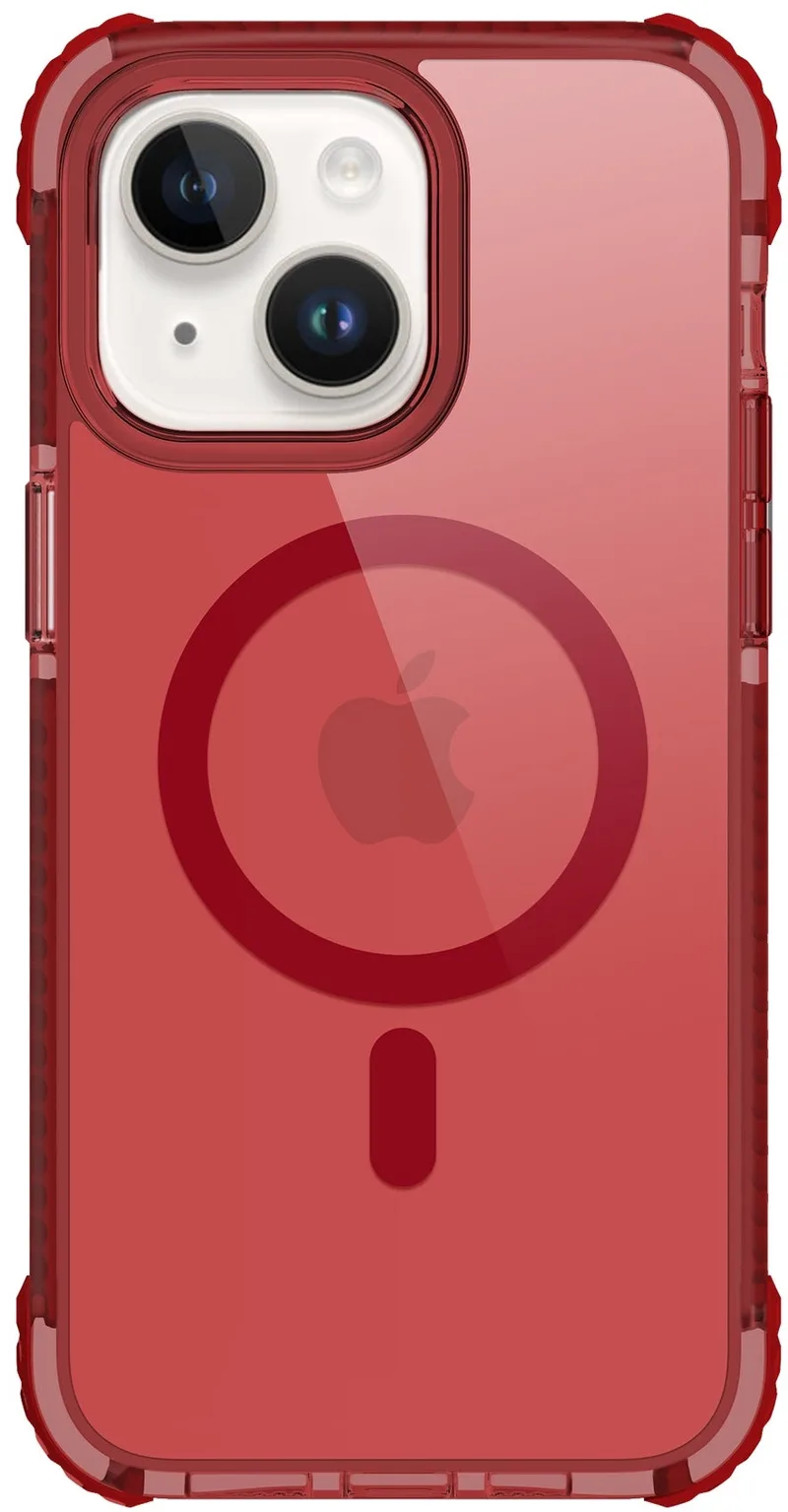 Prodigee Safetee Neo + Mag - Σκληρή Ανθεκτική Ημιδιάφανη Θήκη MagSafe - Apple iPhone 15 - Ruby (IPH15-6.1-NEOM-RBY)